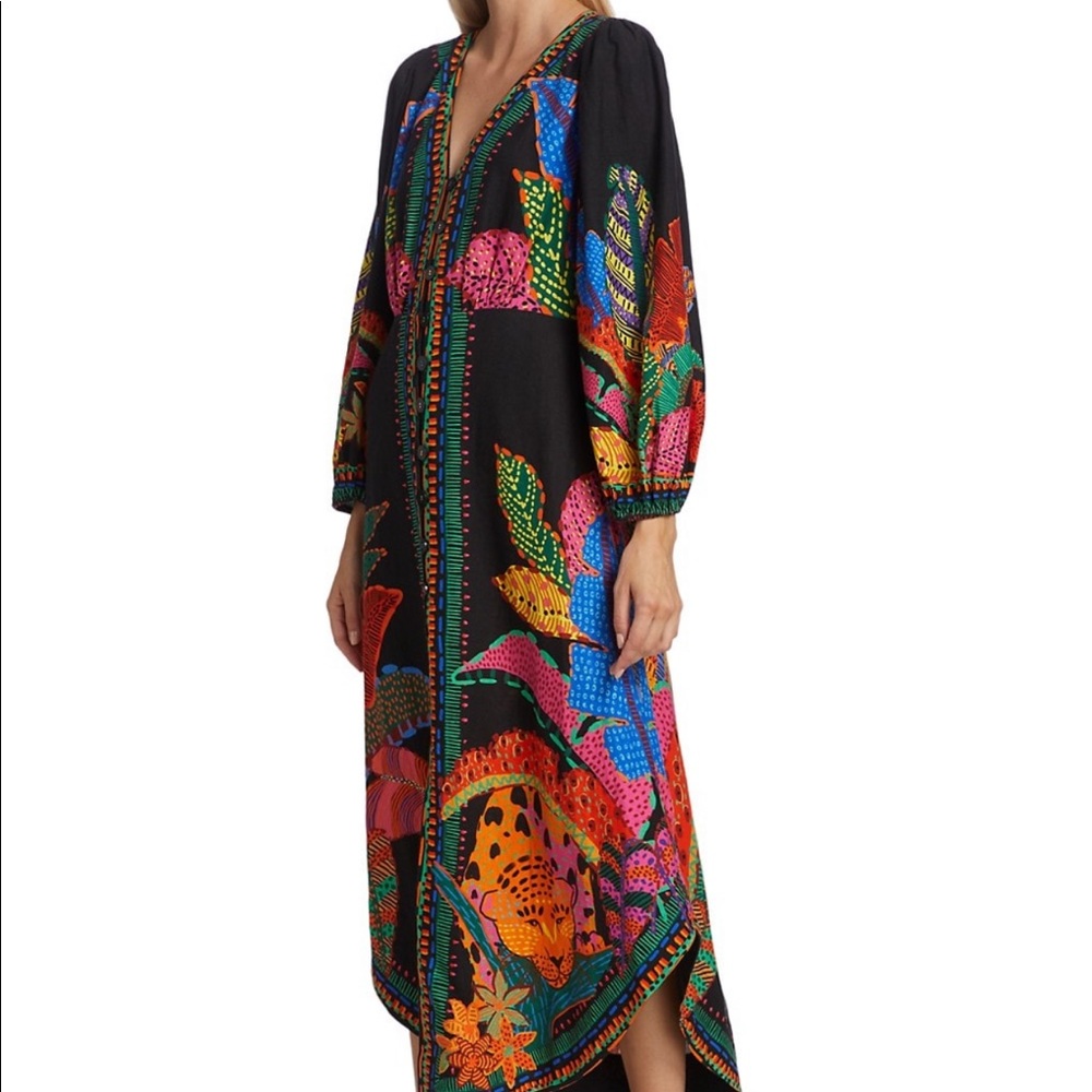 ISO Farm Rio Cool leopards maxi dress